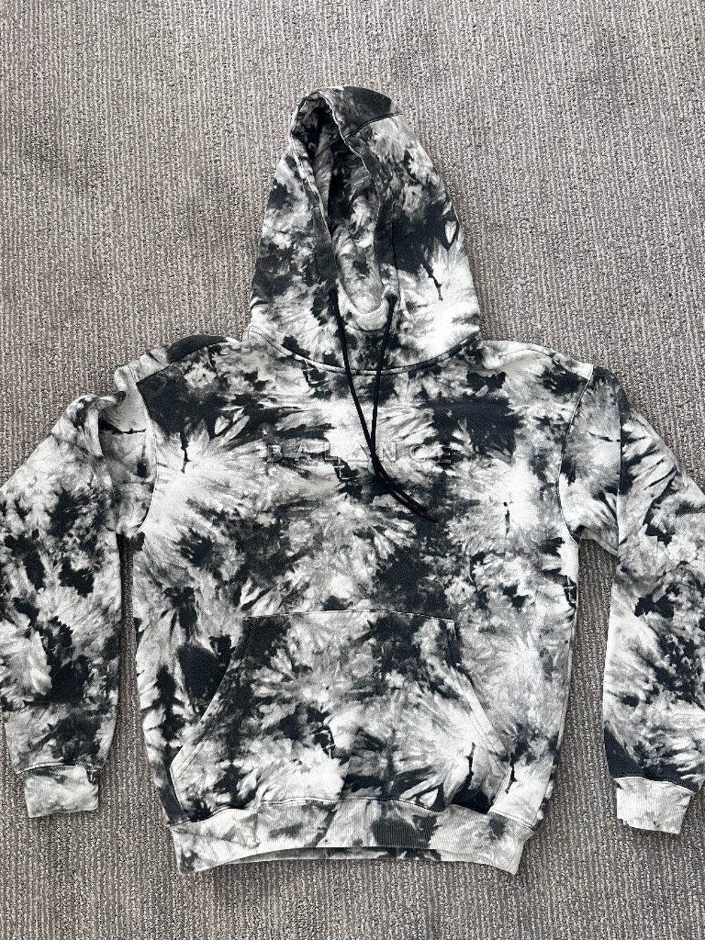Balance Athletica Black and White Tie-Dye Hoodie Size M